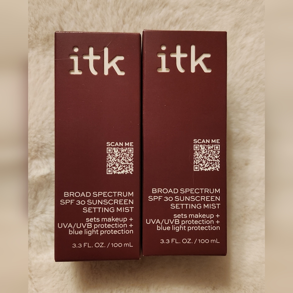 In the Know Broad Spectrum SPF 30 Sunscreen Setting Mist 3.3 oz Set of 2 New